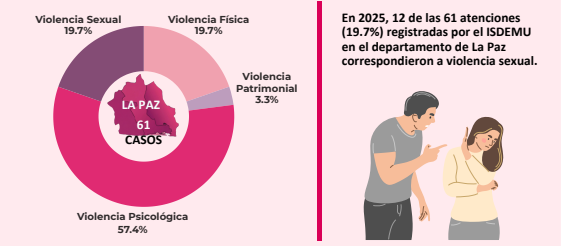Lee más sobre el artículo Del total de casos de hechos de violencia contra las mujeres atendidos en 2025, una quinta parte fue Violencia sexual